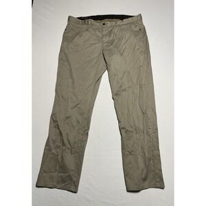 Johnston & Murphy Khaki Dress Pants 40x30 Classic Fit Cotton Blend Flat Front